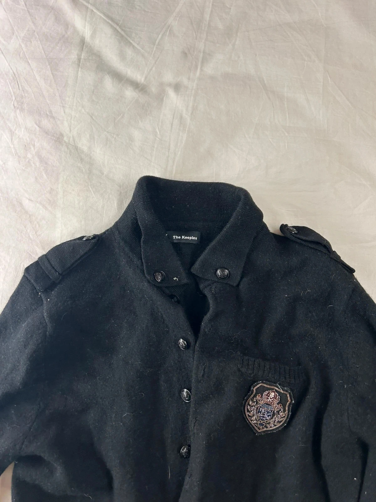 Jersey blazer cardigan negro The Kooples estilo vintage retro y2k – photo 5